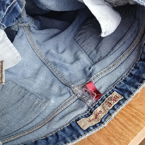 BKE Denim Starlite Blue Flare & Wide Leg Jeans with Distressed Details - Picture 4 of 15